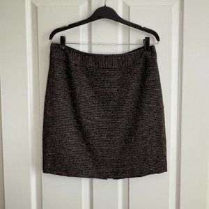 Halogen Tweed Pencil Skirt Size 8 Brown/Grey/Tan